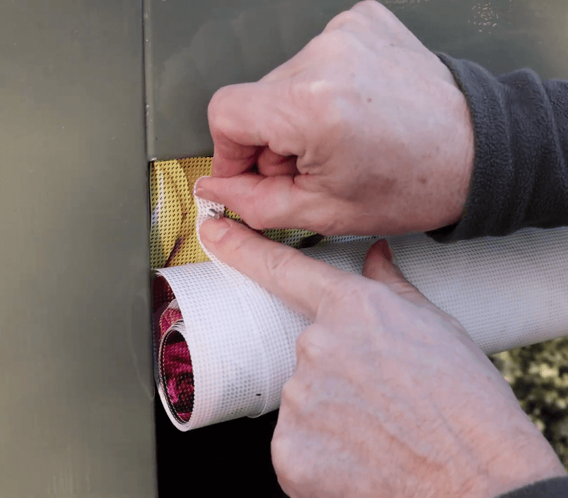 Ophoudbandjes voor raamdoeken