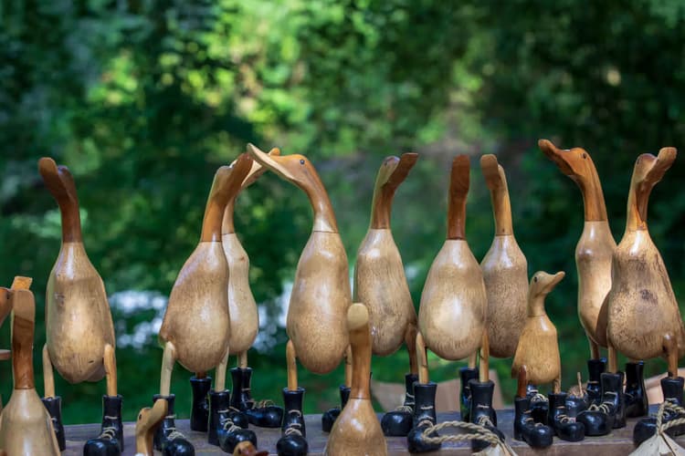 Houten Eenden Figuren