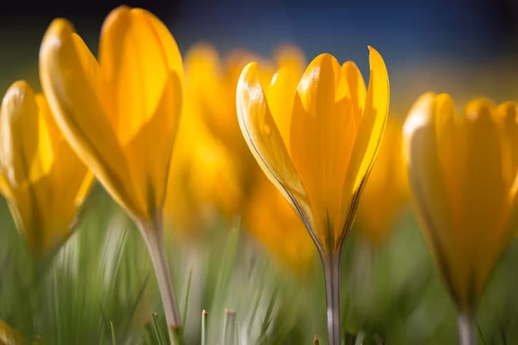 Gele Krokussen Bloei