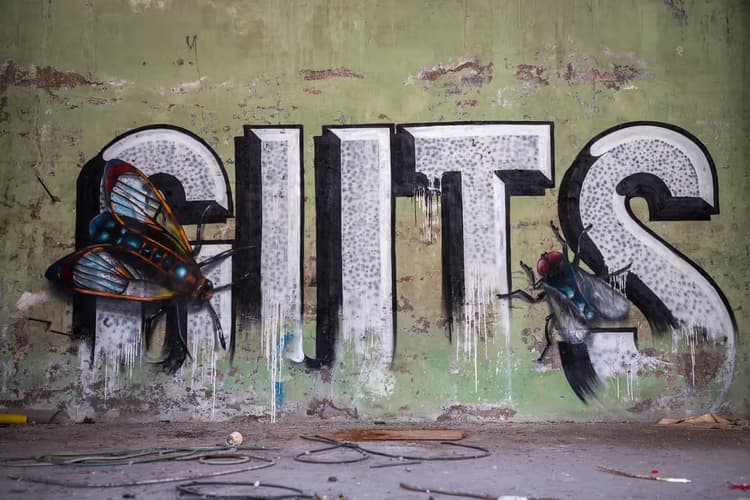 Insecten op Muurkunst