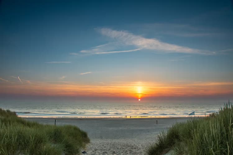 Zonsondergang op het Strand