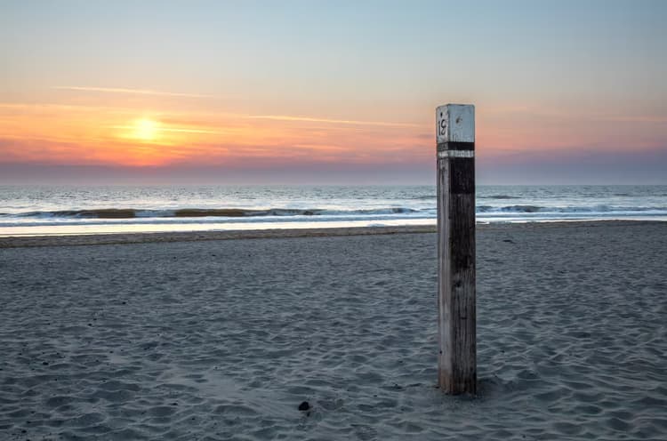 Zonsondergang bij Zee