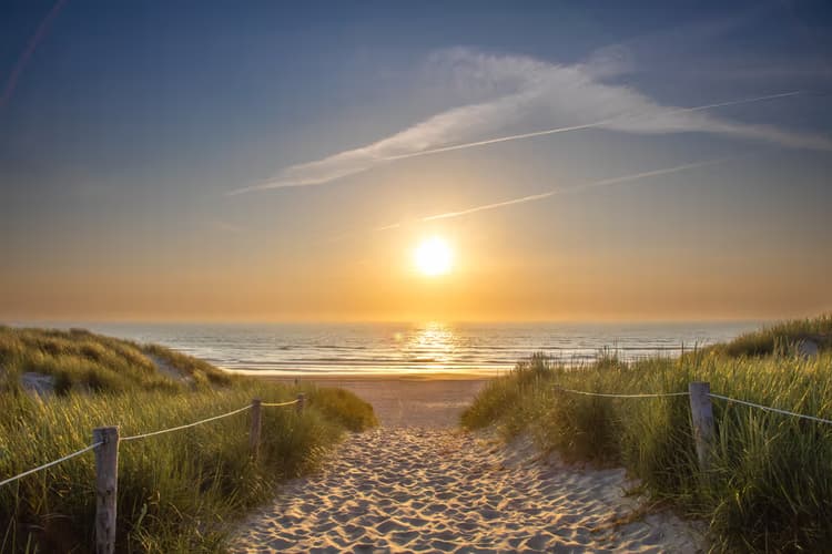 Zonsondergang op het Strand