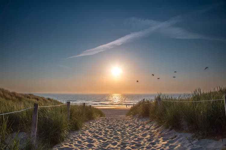 Zonsondergang op het Strand