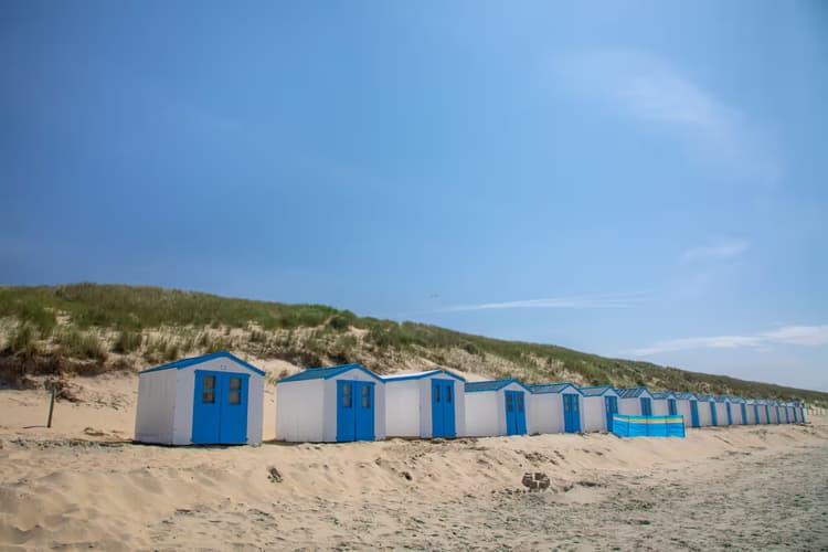 Strandhuisjes in de Zon