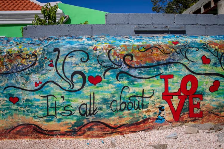 Muurkunst over Liefde